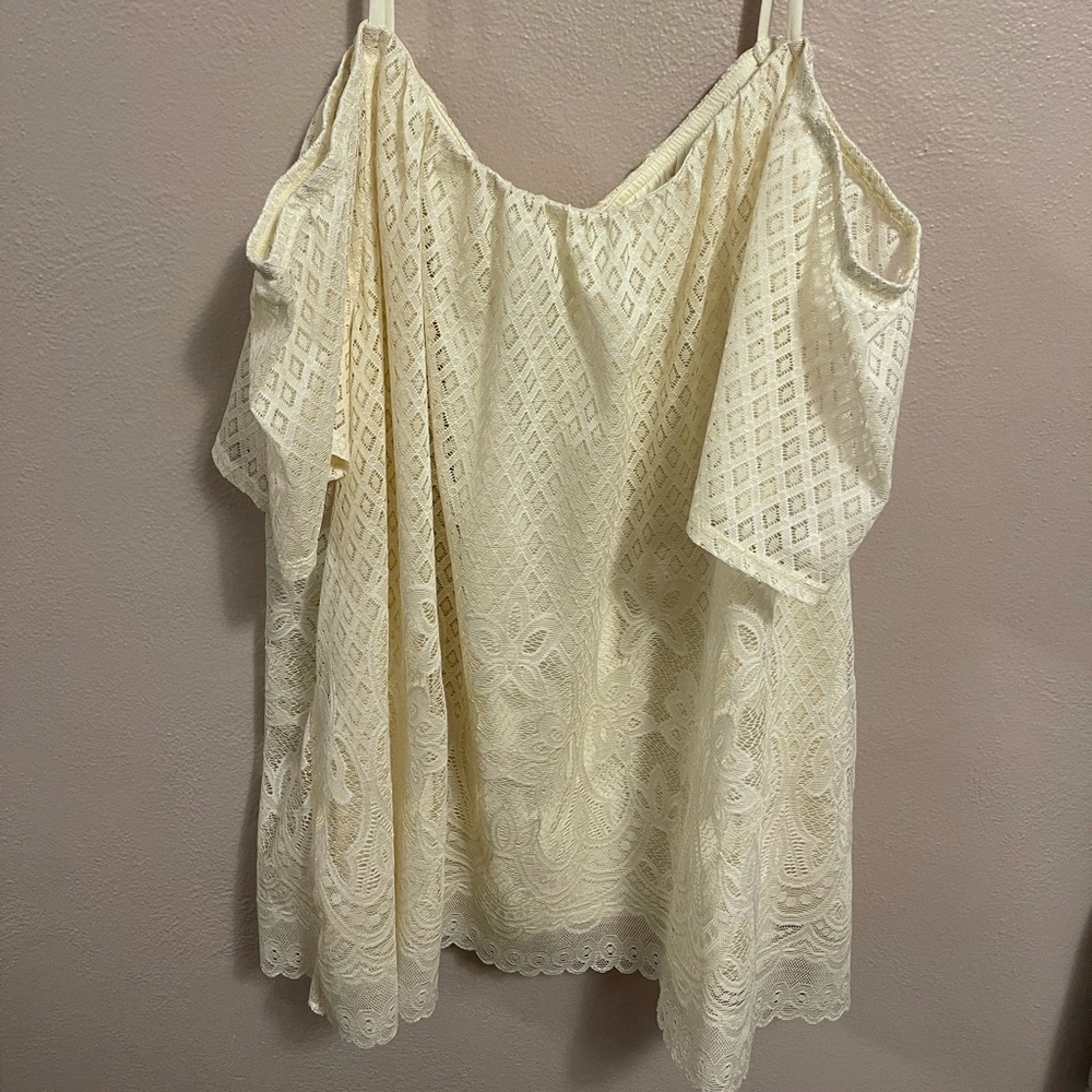 Maurices cold shoulder lace top